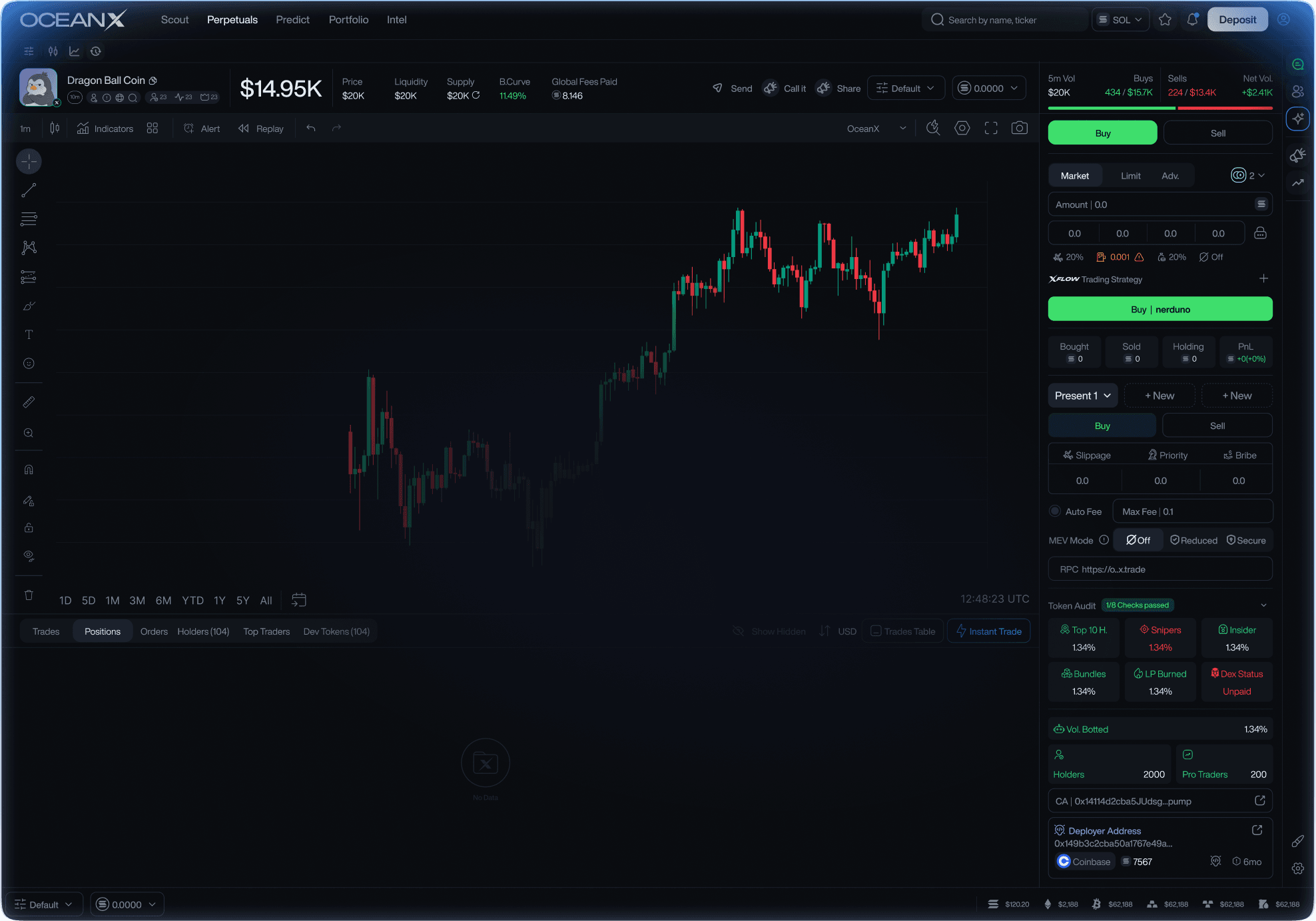 OceanX trading interface